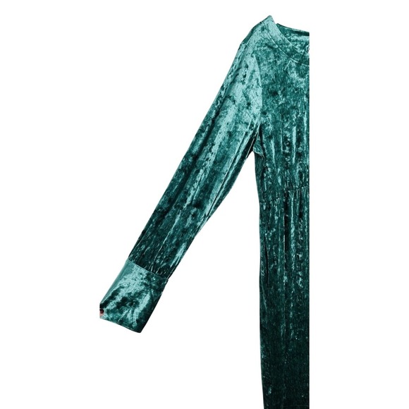 On 34th Dark Forest Green Crushed Velvet Midi Dress Plus 3X NWT - Picture 2 of 5
